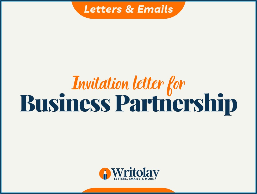 Business Partnership Invitation Letter Sample