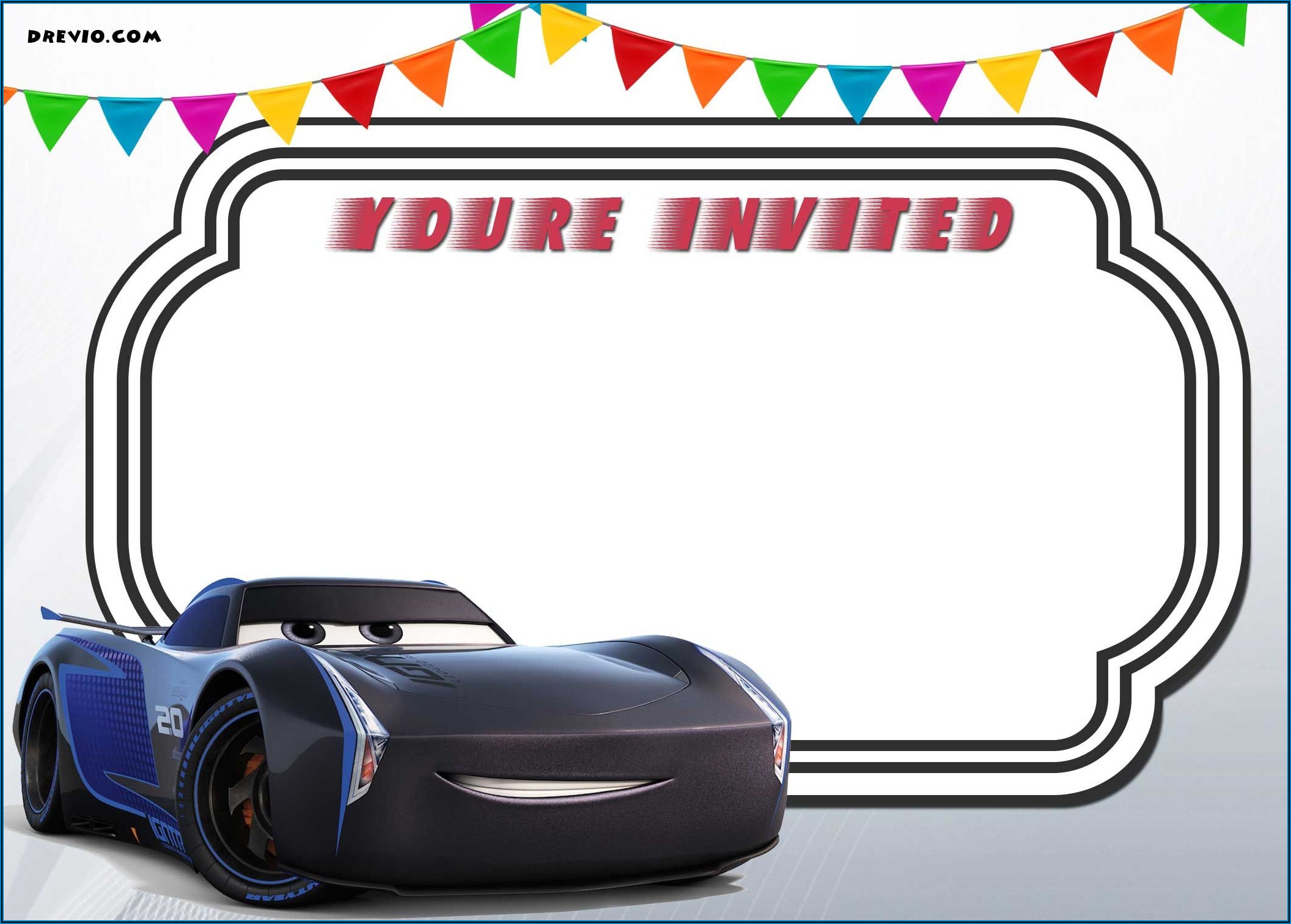 Cars 3 Invitation Template Free