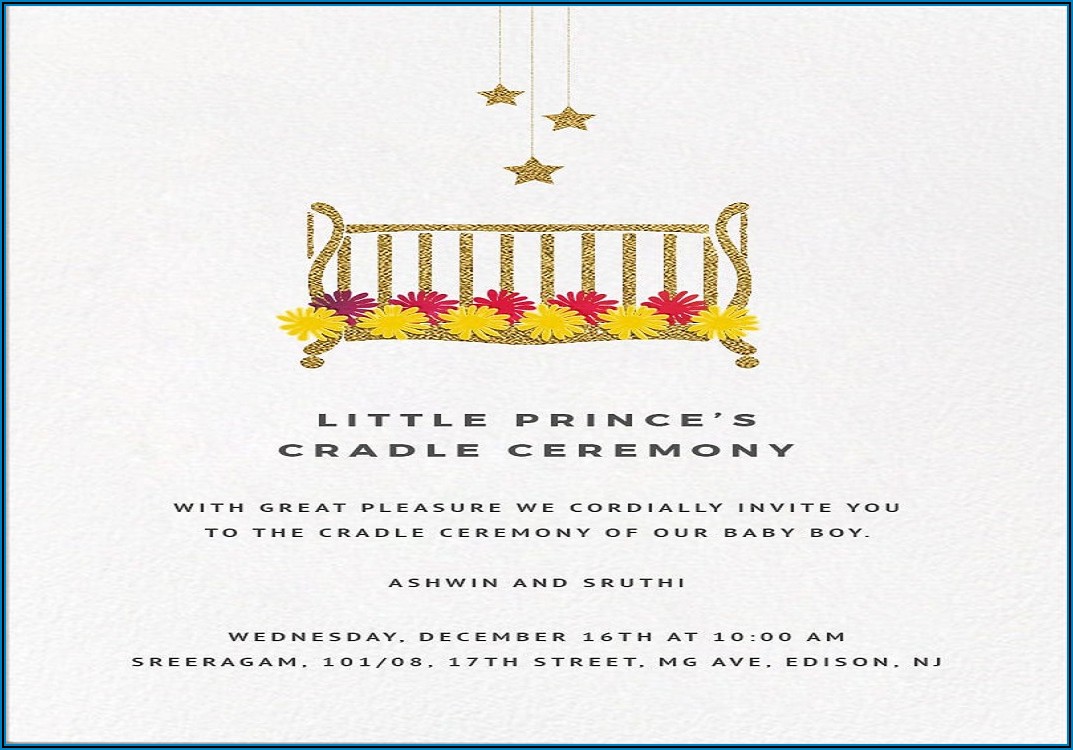 Cradle Ceremony Invitation Card Maker