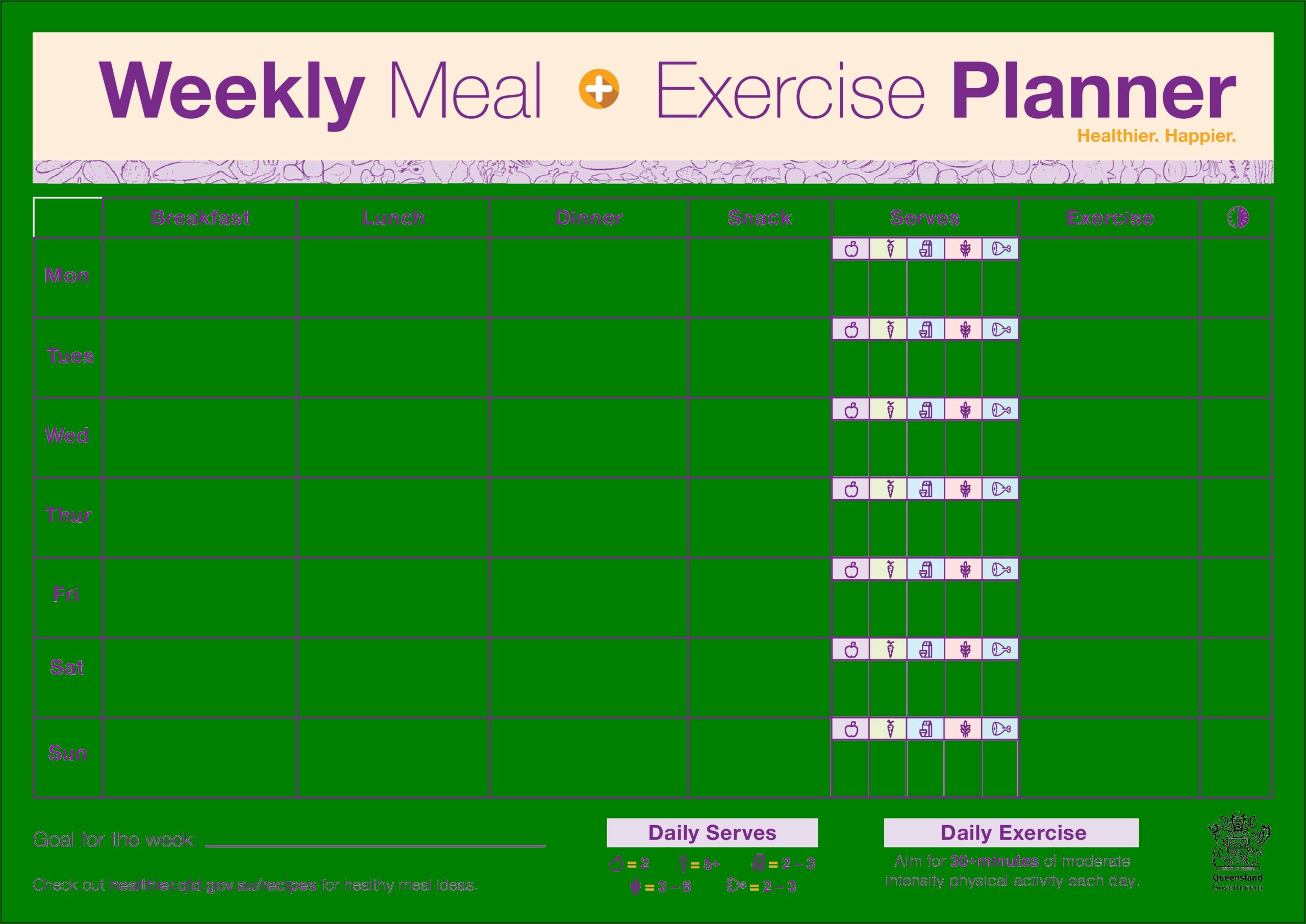 Daily Training Plan Template