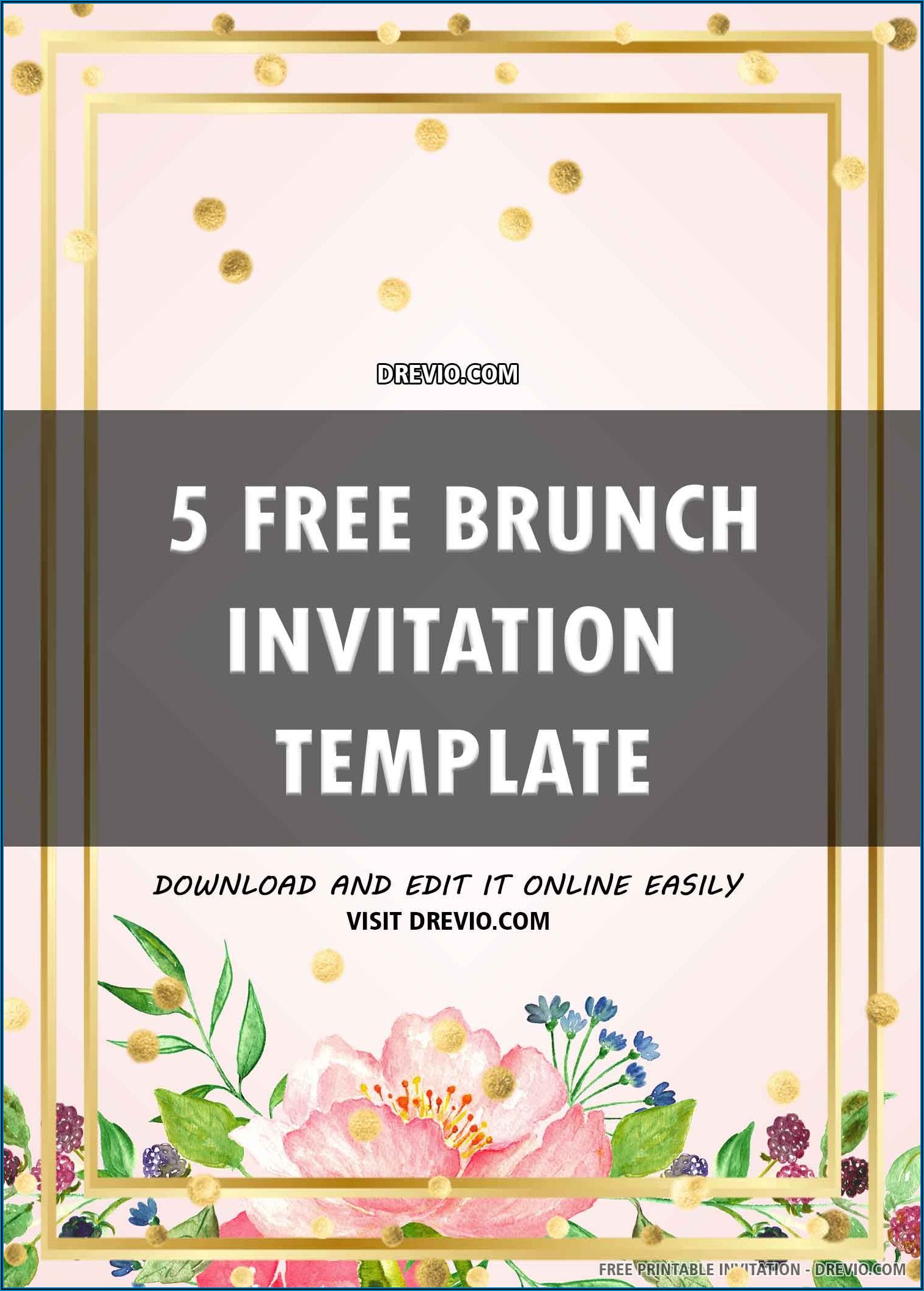 Easter Brunch Invitation Template Free
