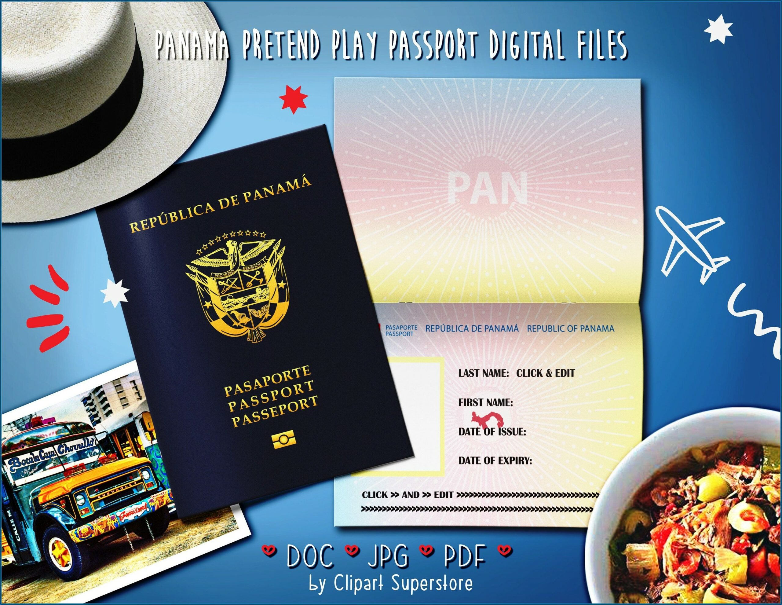 Editable Passport Invitation Template