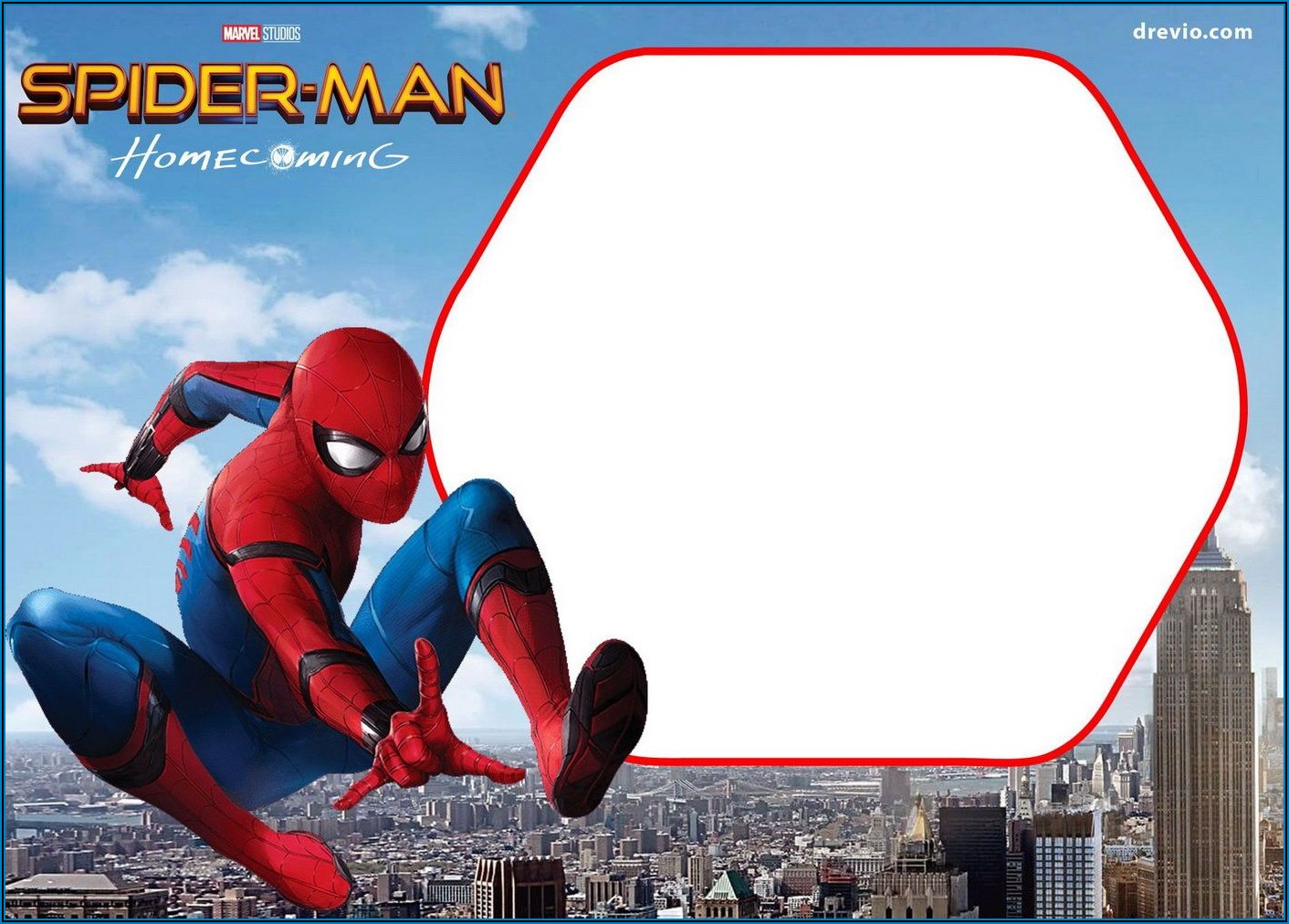 Editable Spiderman Invitation Template