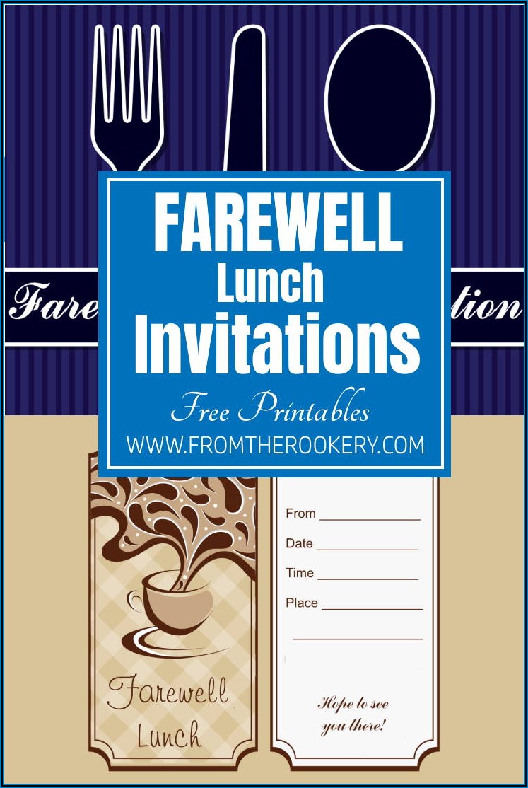 Farewell Team Lunch Invitation Email