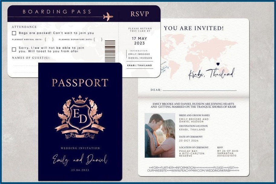 Free Editable Passport Invitation Template