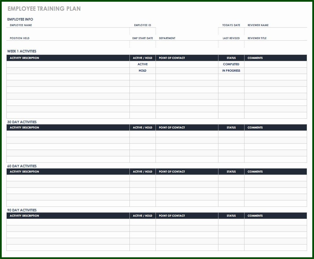 Free Training Schedule Templates