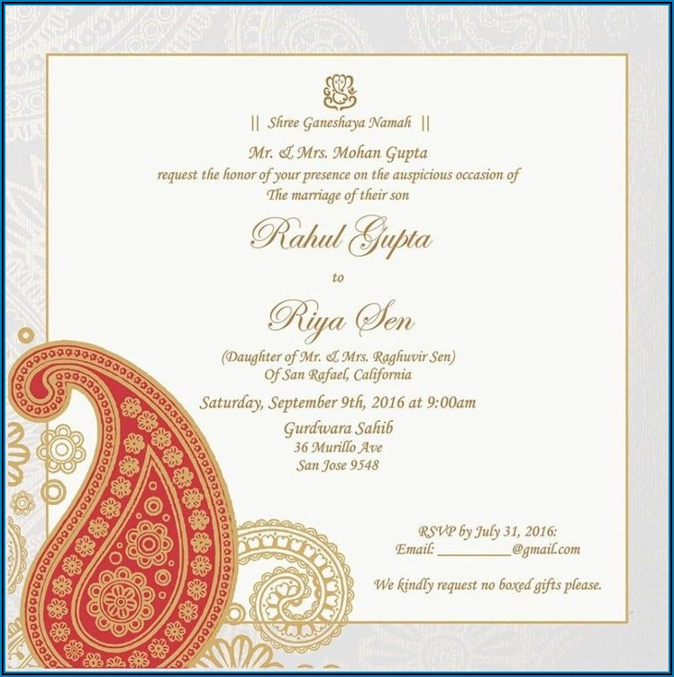 Marriage Invitation Wordings In English