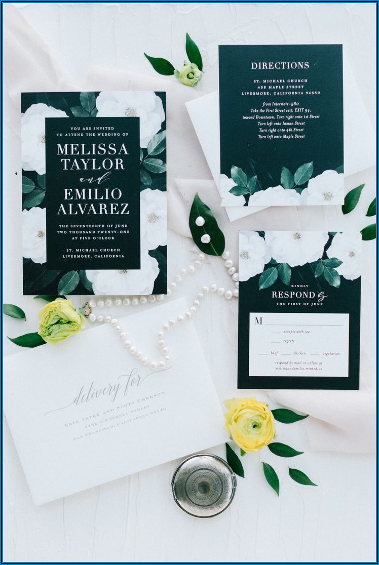 Minted Black And White Wedding Invitations