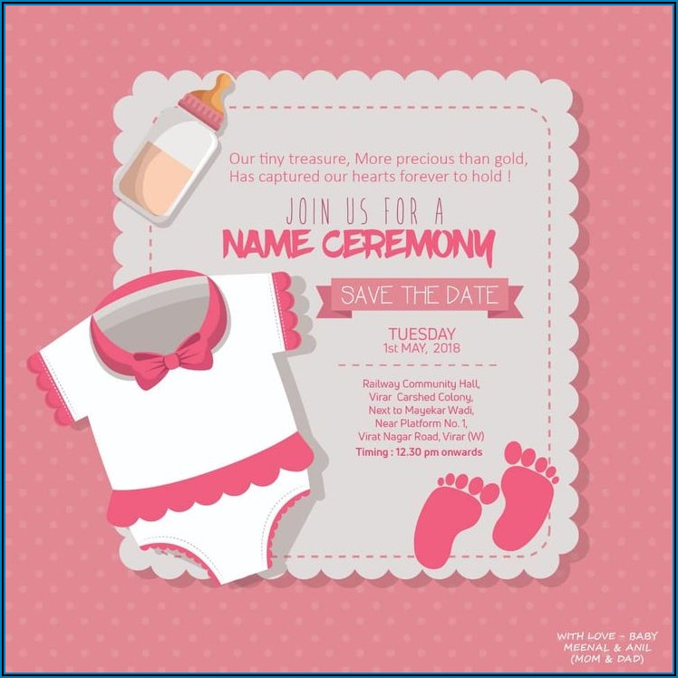 Naming Ceremony Invitation Cards