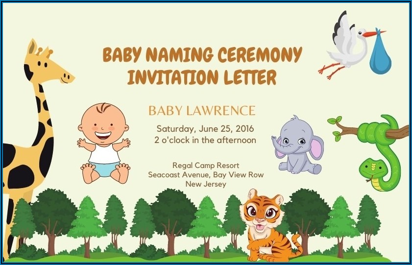 Naming Ceremony Invitation Letter