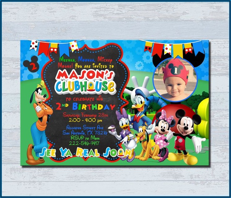 Personalized Mickey Mouse Invitations