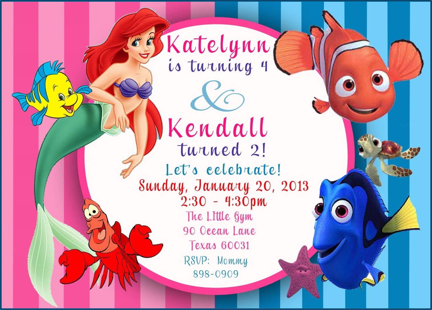Printable Mermaid Invitations Free