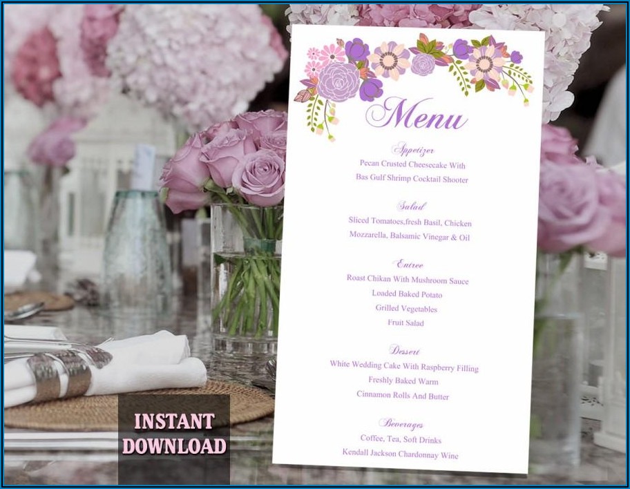 Purple And Rose Gold Wedding Invitations
