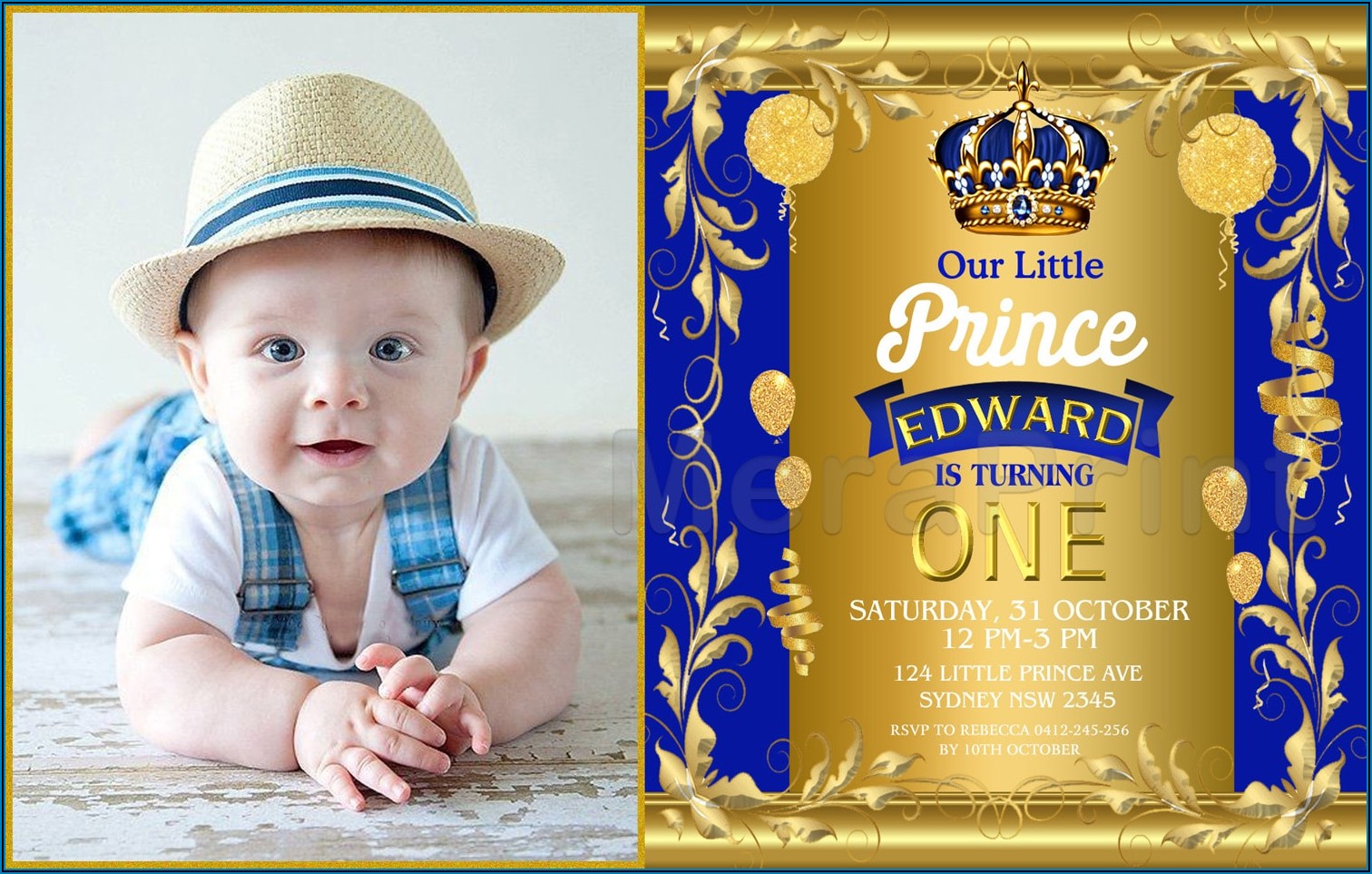Royal Prince Birthday Invitation