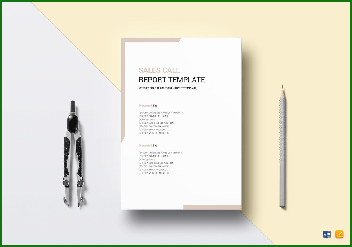 Sales Call Report Template Word