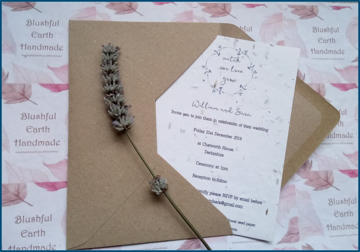 Seed Paper Wedding Invitations Uk