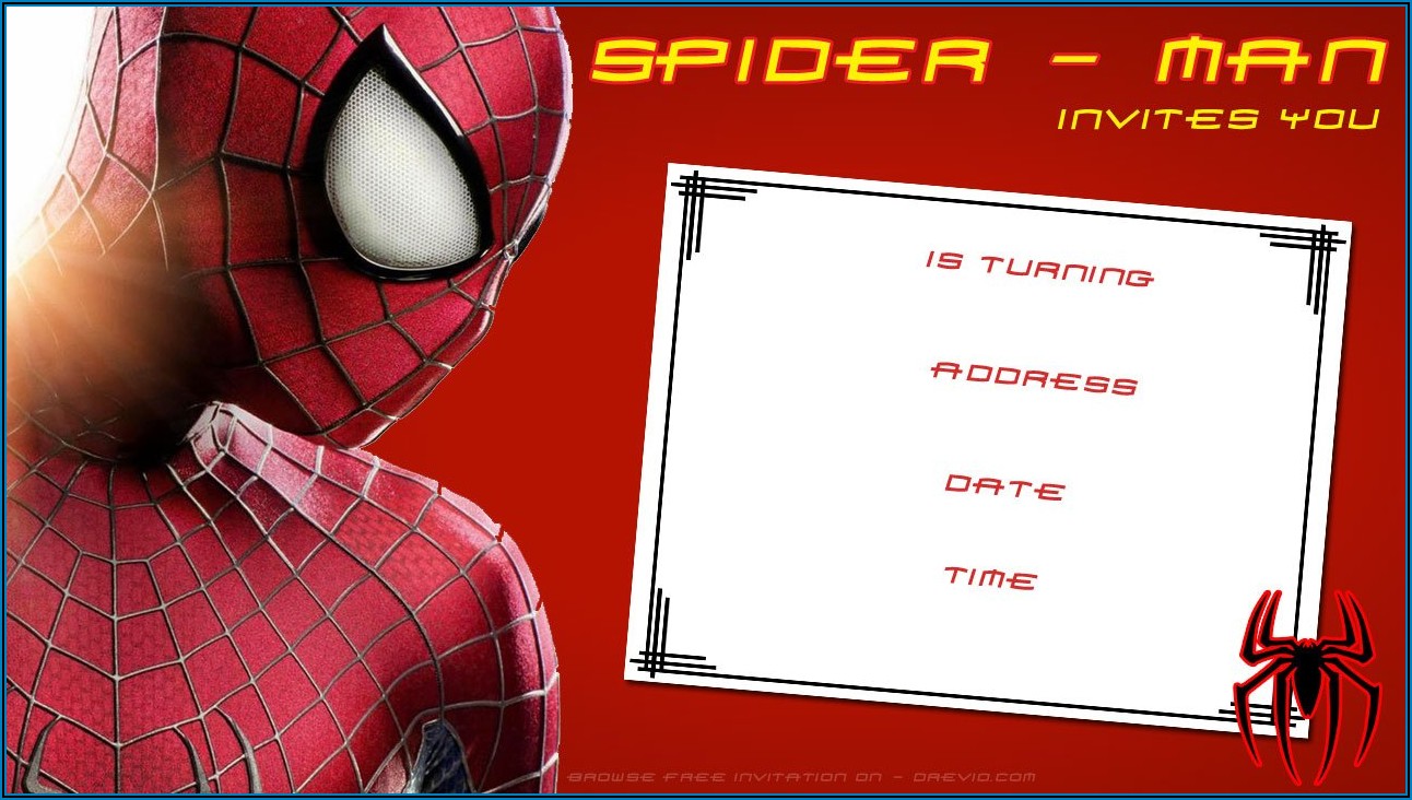 Spiderman Birthday Invitations Templates Free