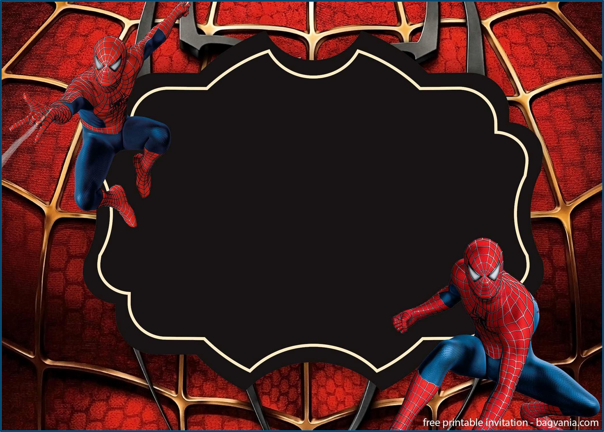 Spiderman Invitations Template Free