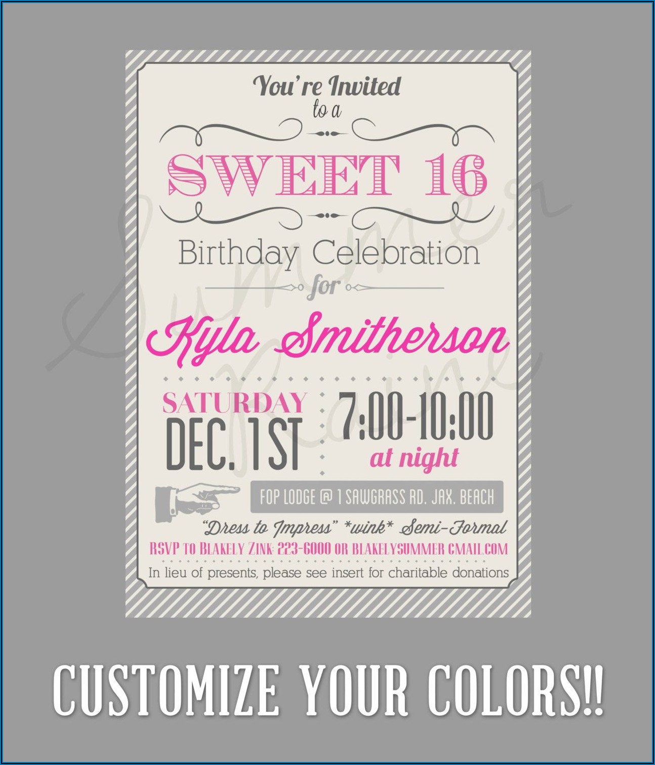 Sweet 16 Invitations Walmart