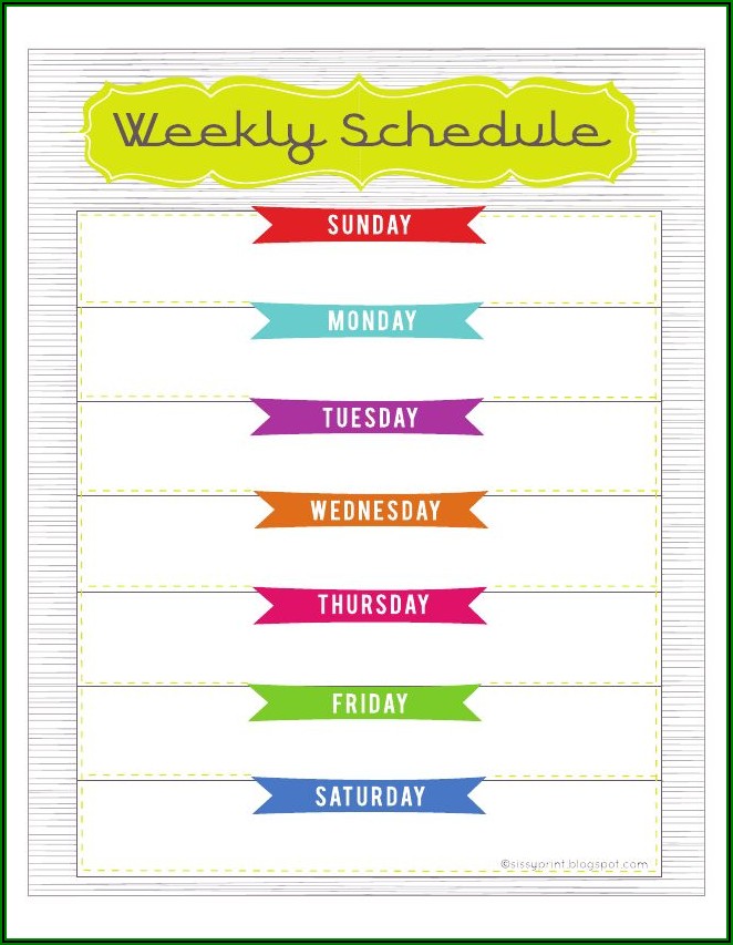Weekly Cleaning Schedule Template Pdf