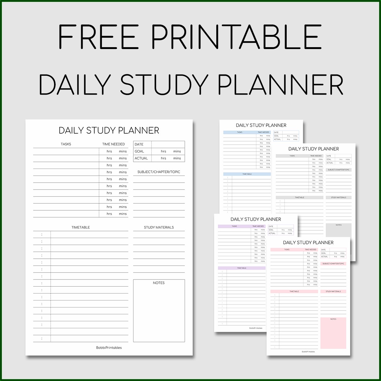 Weekly Study Planner Template Pdf