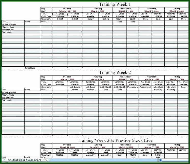Weekly Workout Plan Template Excel
