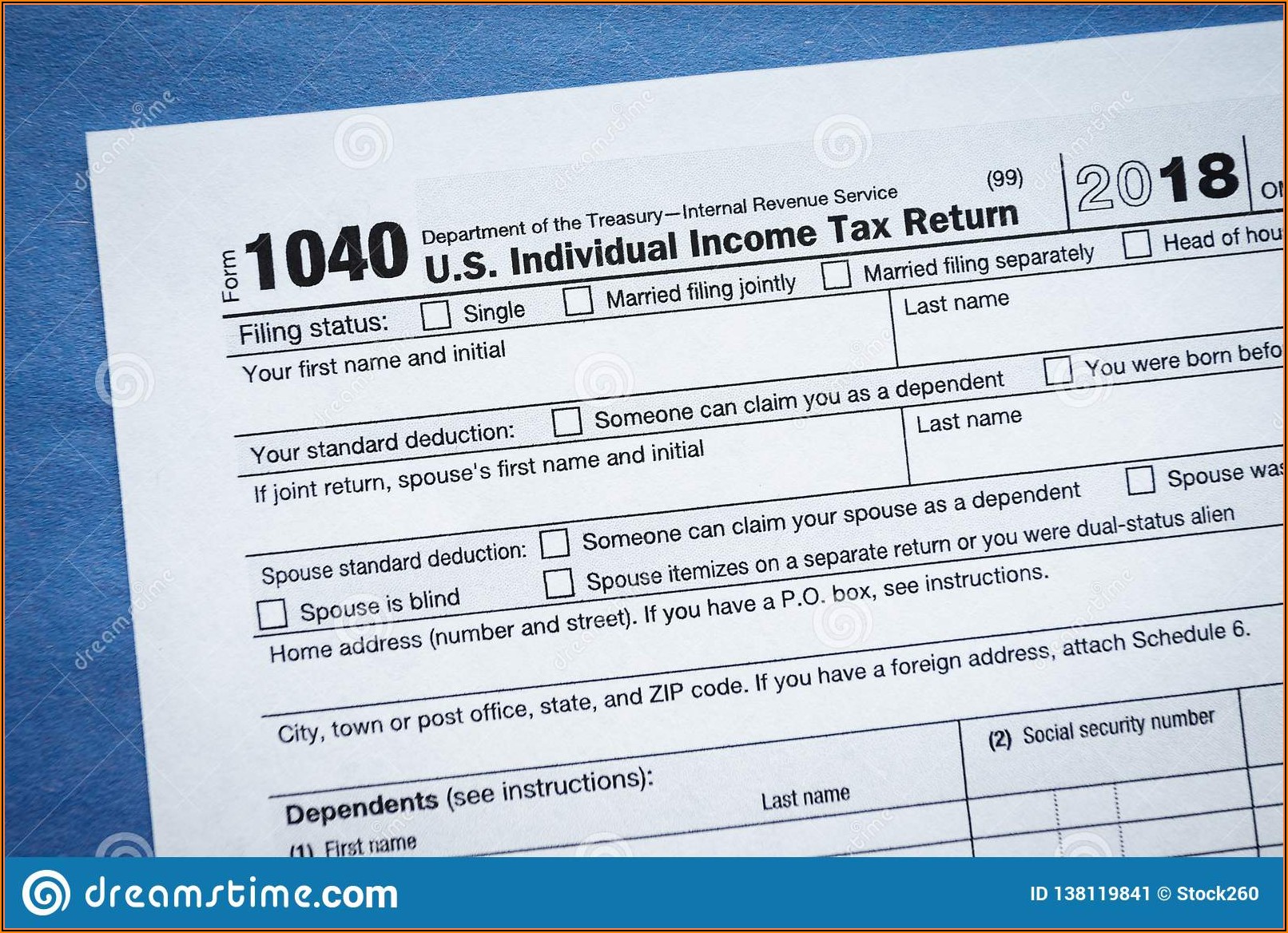 2018 Tax Return Form 1040ez