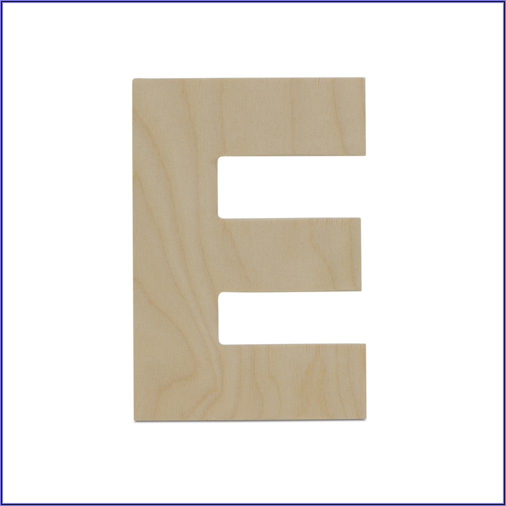 8 Inch Wooden Letter E