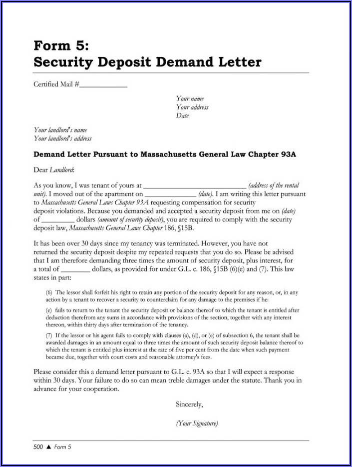 93a Demand Letter Insurance Company