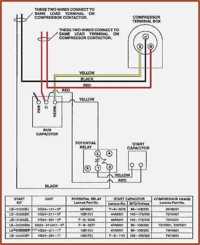 Ac Condenser Contactor Wiring Diagram