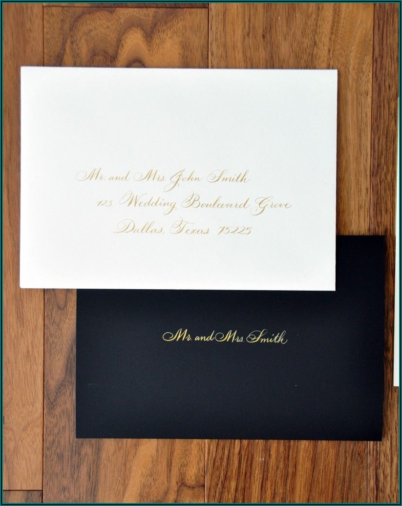 Addressing Wedding Invitations Inner Envelope