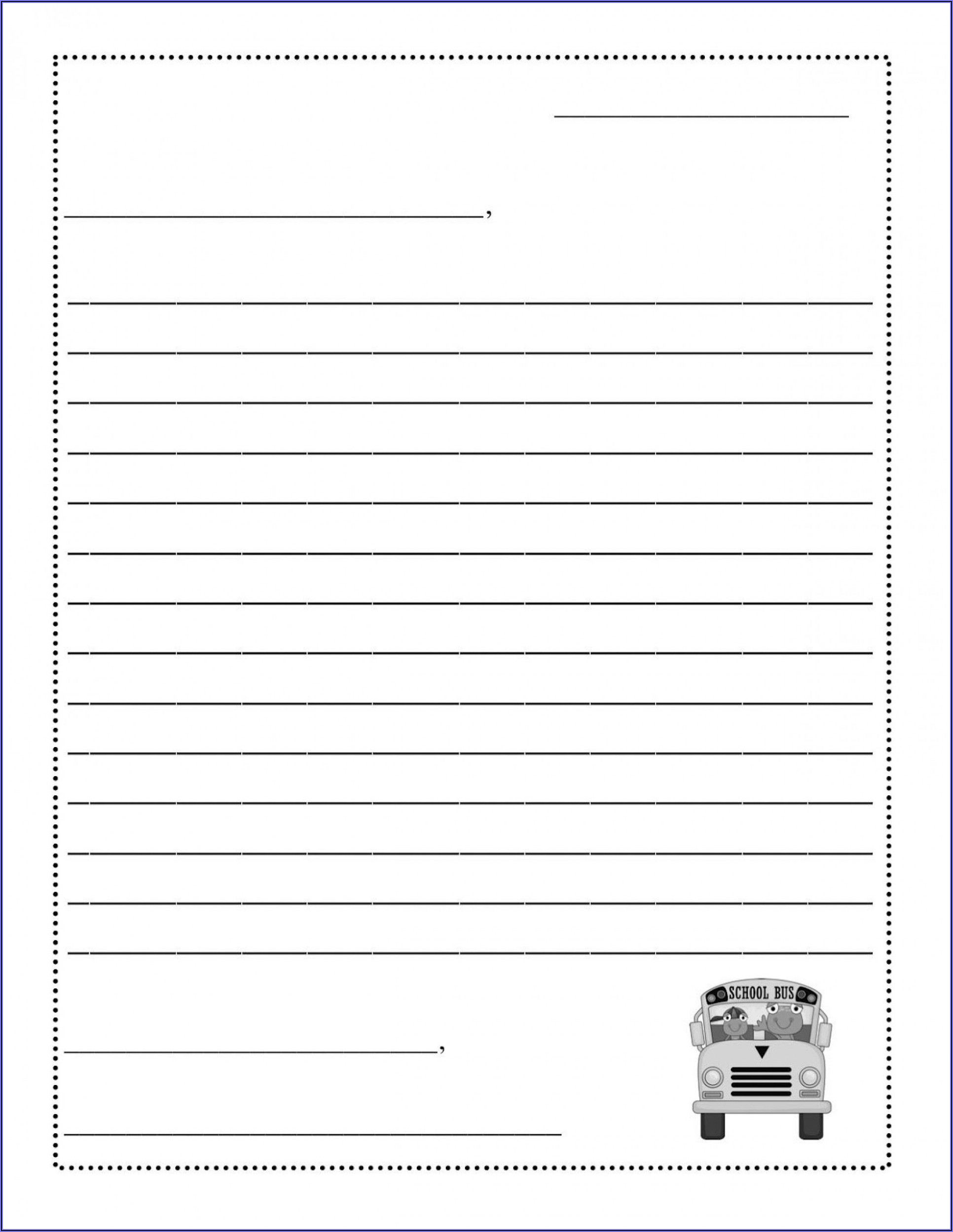 Blank Letter Template For Kindergarten