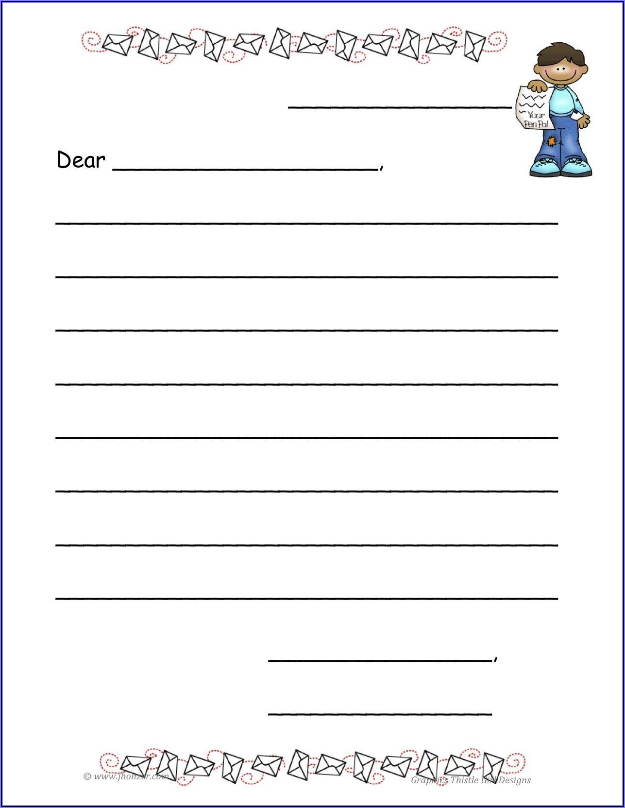 Blank Letter Template With Lines