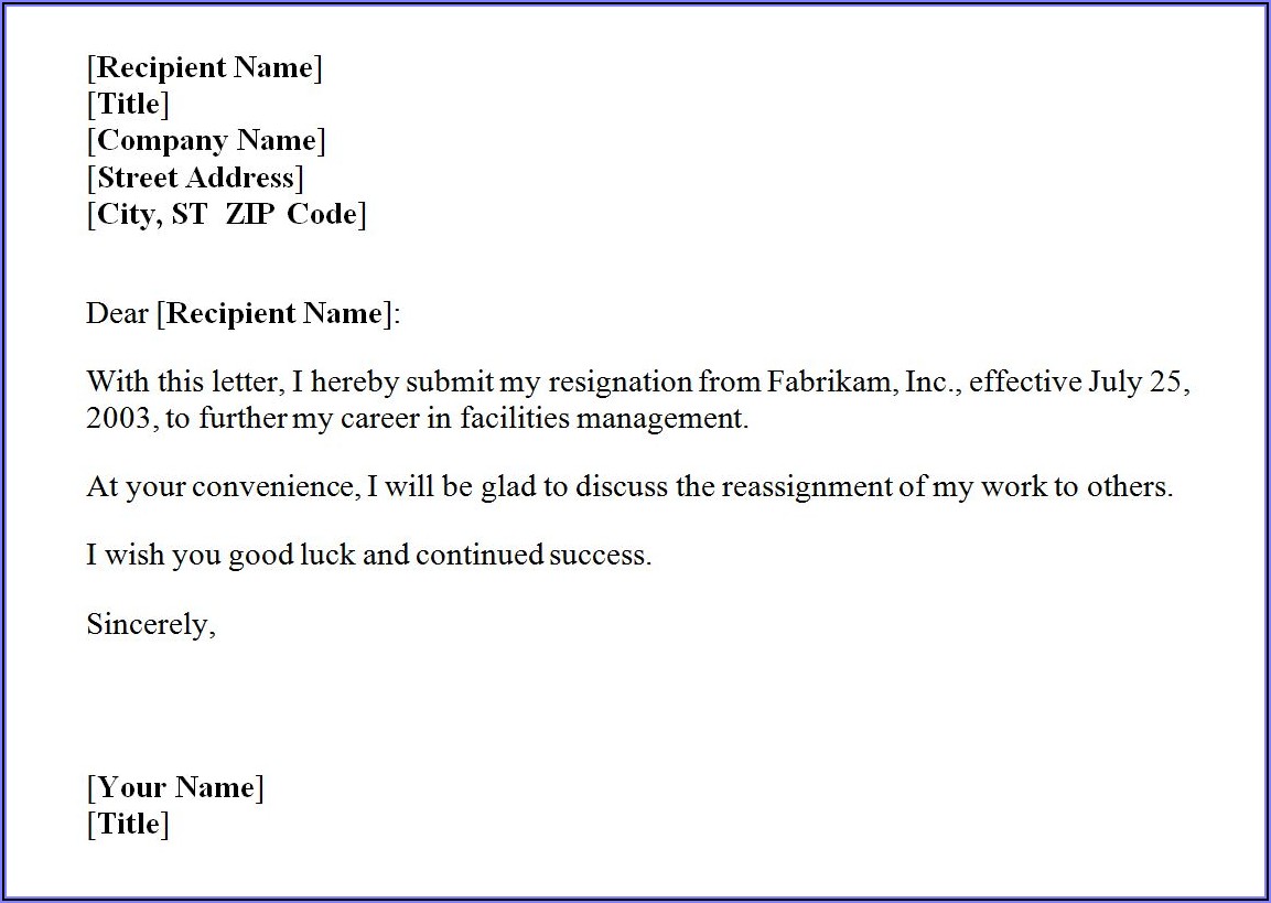 Example Of Resignation Letter Teacher Uk