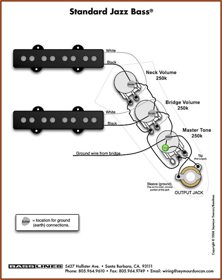 Fender Squier Jazz Bass Wiring Diagram