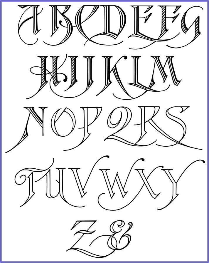 Free Printable Calligraphy Letters Download