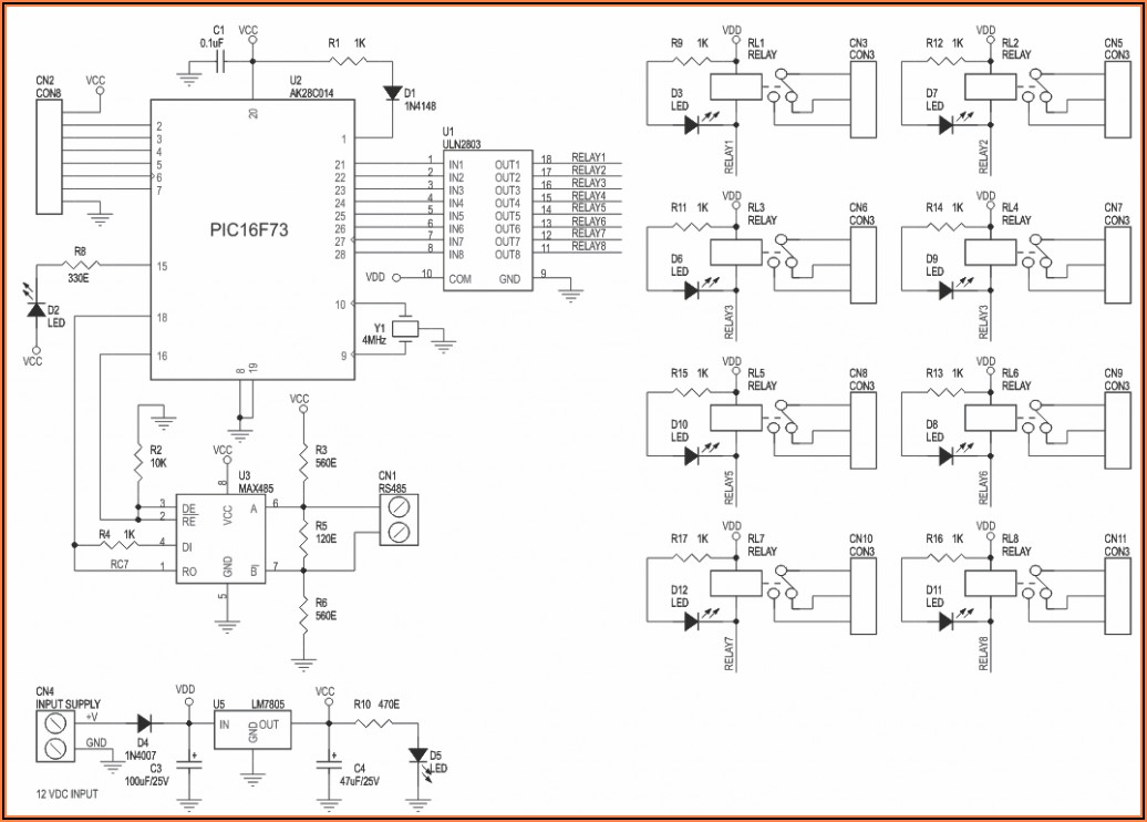 Rs 485 Circuit Diagram