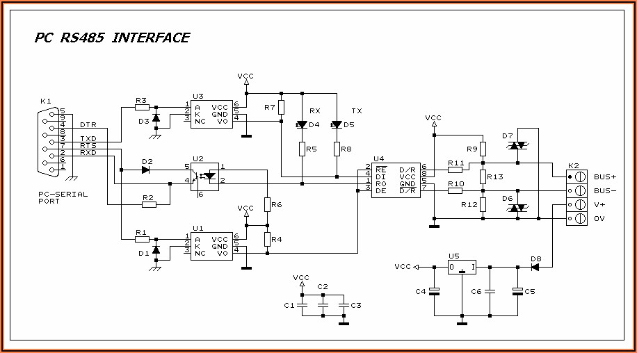 Rs 485 Communication Circuit Diagram