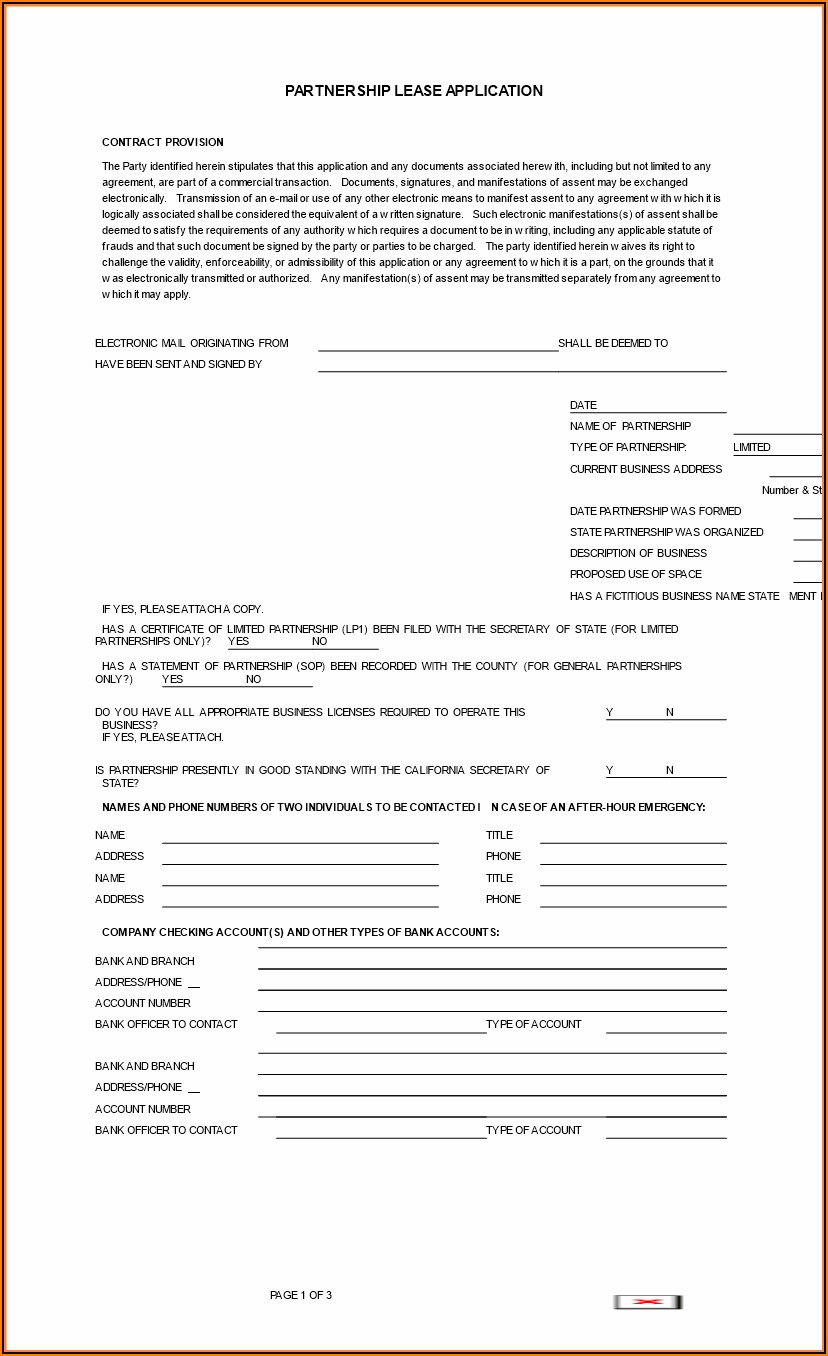 Sole Proprietorship Application Form