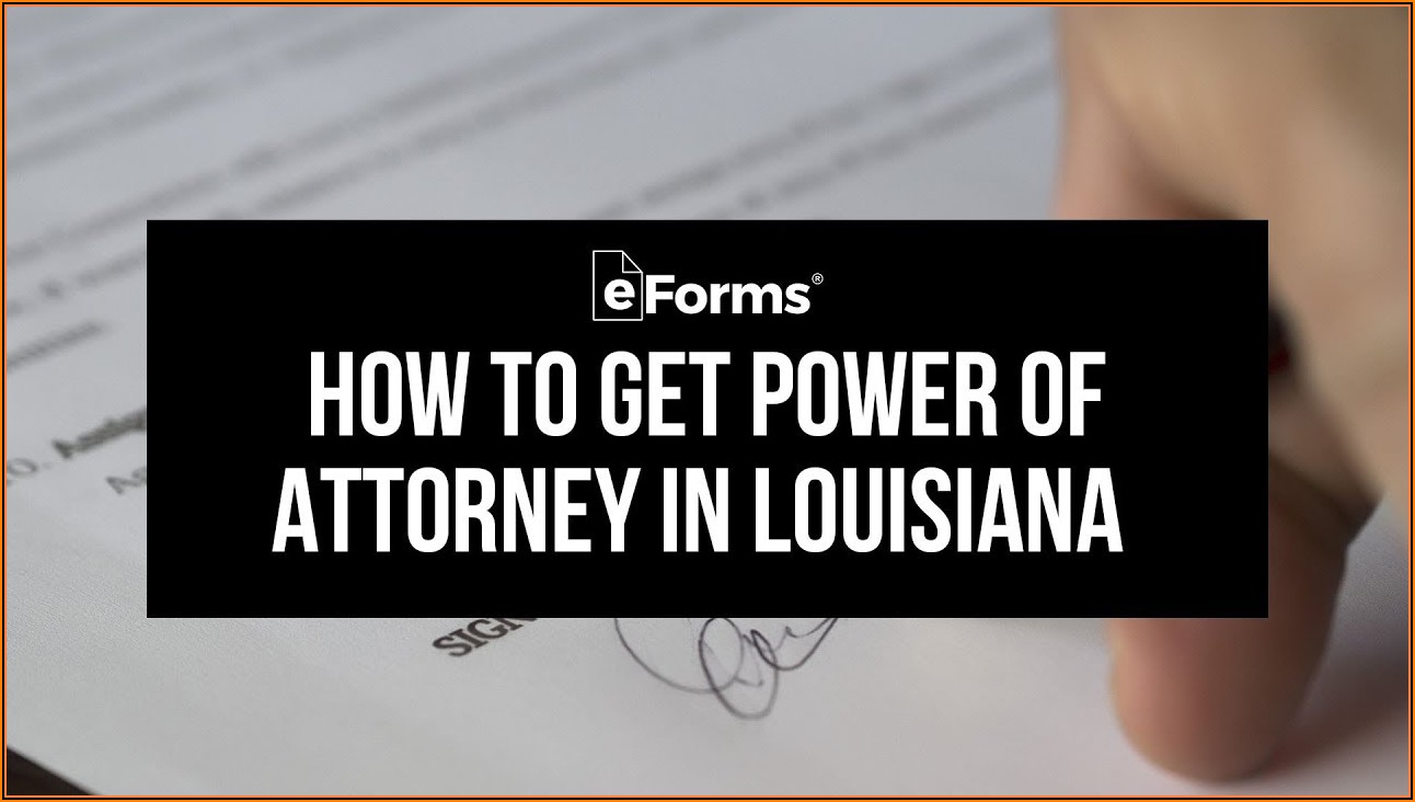 State Of Louisiana Power Of Attorney Form