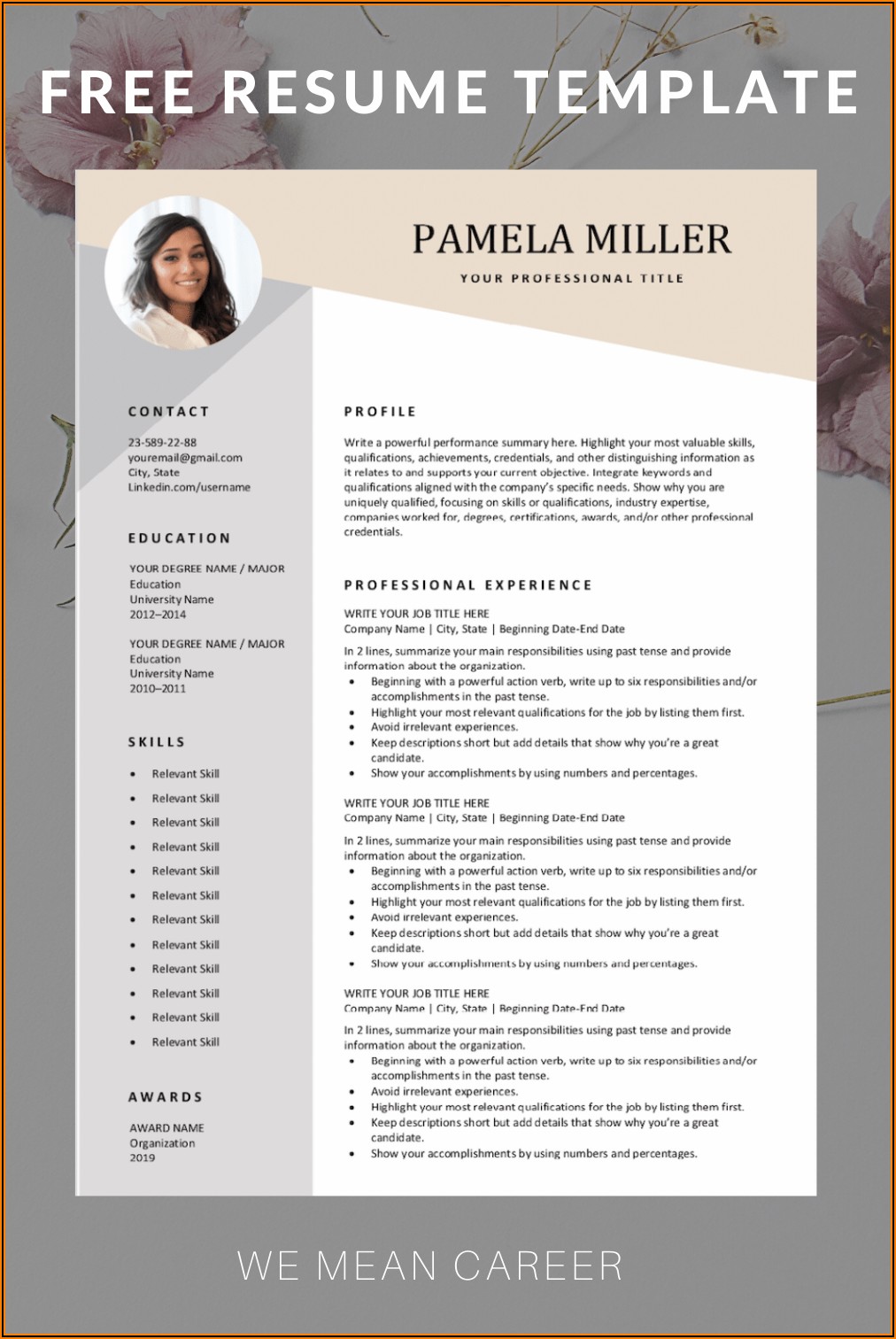 Absolutely Free Resume Template Download