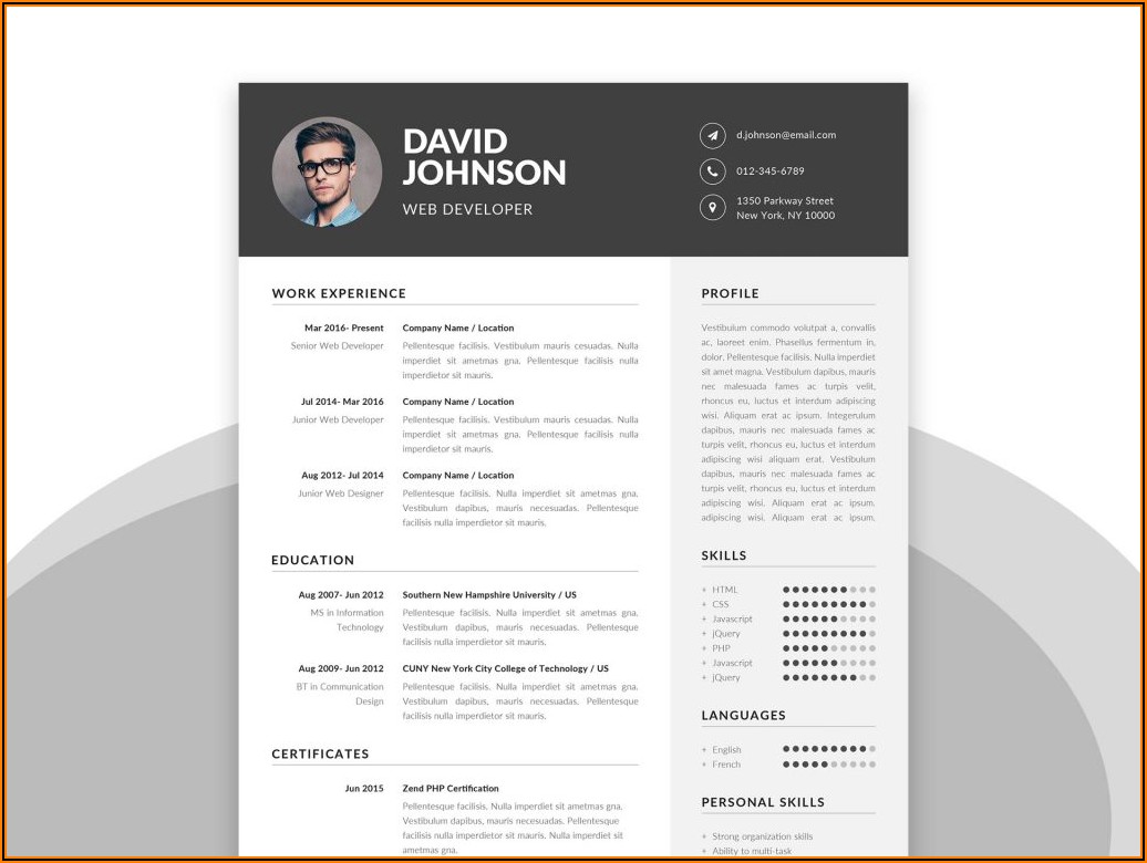 Curriculum Vitae Template Word Free Download 2021