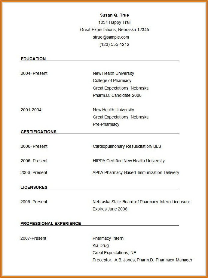 Cv Templates In Ms Word 2007 Free Download