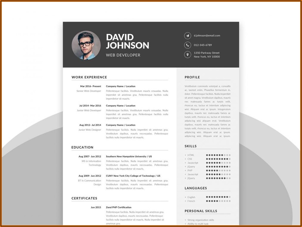 Free Ms Word Template Resume
