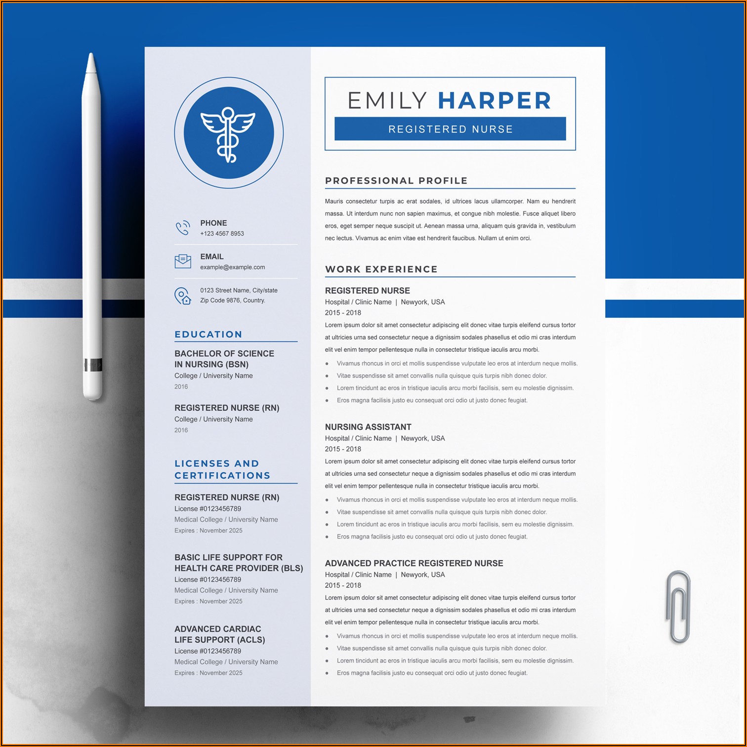 Free Resume Template For Nurses To Download