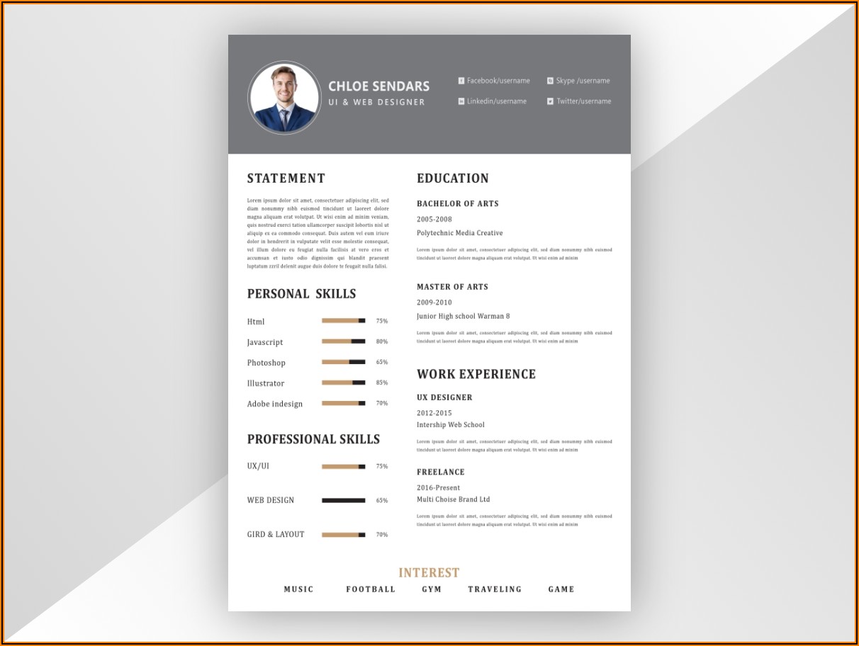 Free Word Templates For Resume Download