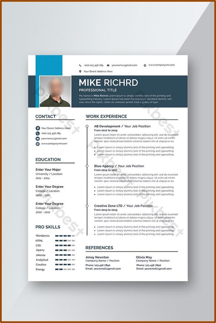 Professional Cv Word Template Free Download