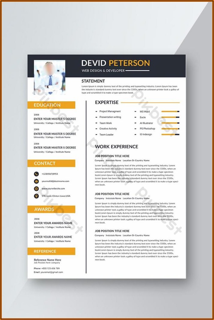 Professional Resume Template Word Free Download