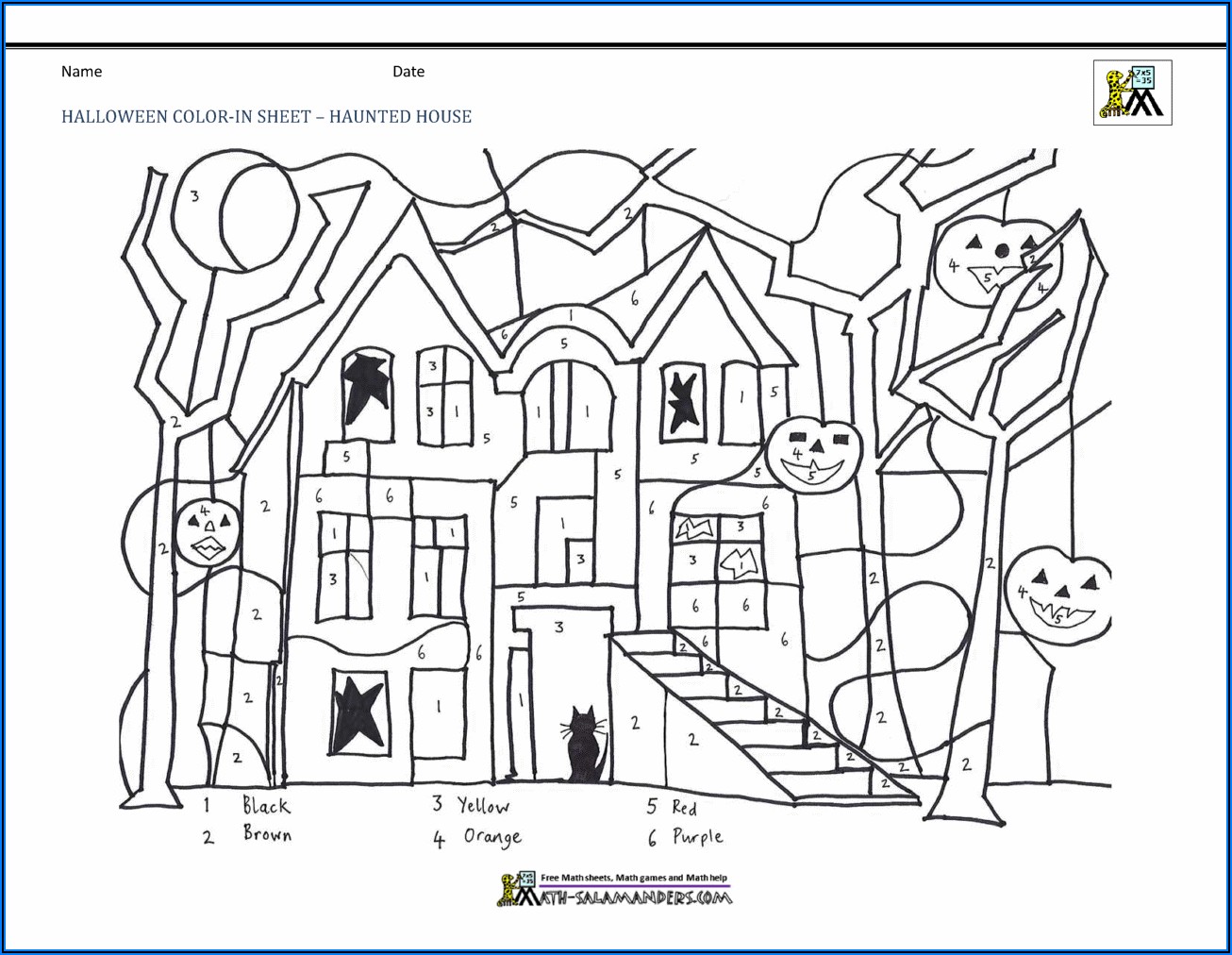 First Grade Halloween Coloring Sheets