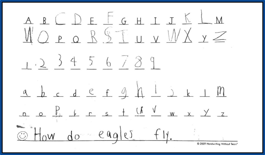 Handwriting Without Tears Preschool Assessment